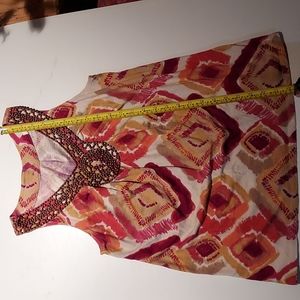 Fall-colored Tank Top with Beaded Neckline - lovely!